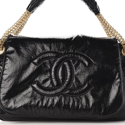 Chanel Vinyl Rodeo Accordion Flap Bag Black 11 of 11