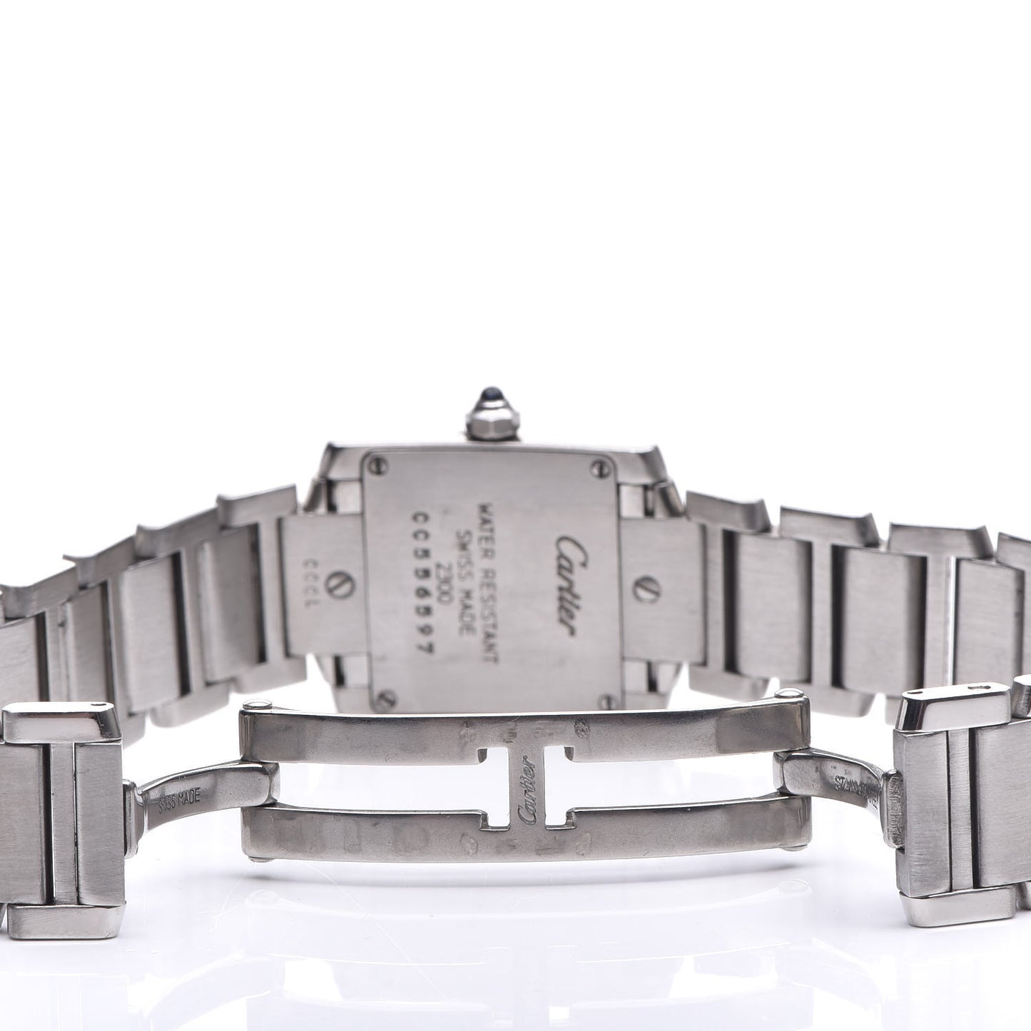 Stainless Steel 20mm Tank Francaise Quartz Watch