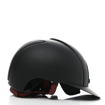 Hermes Polycarbonate Zermatt Calfskin Eole Equestrian Riding Helmet Black Rouge H 5 of 9