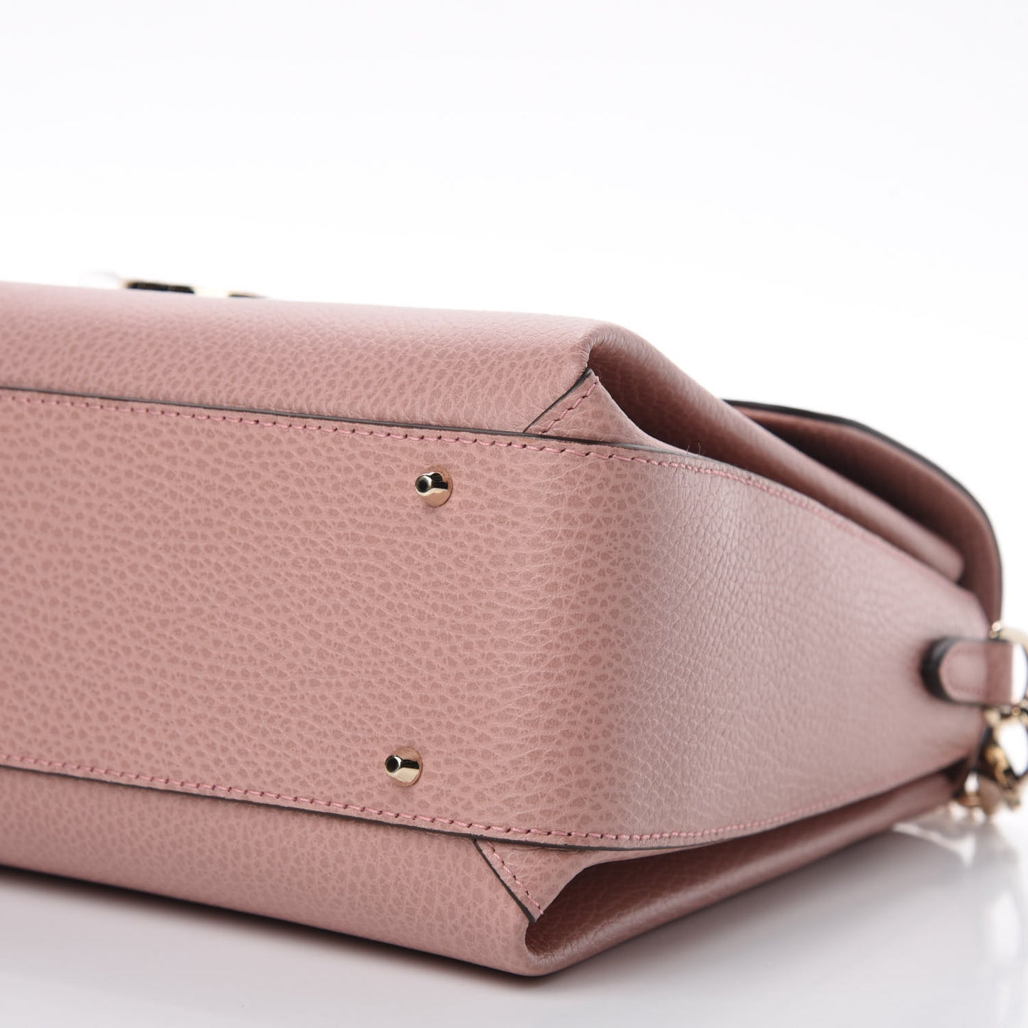 Dollar Calfskin Medium Interlocking G Top Handle Shoulder Bag Soft Pink