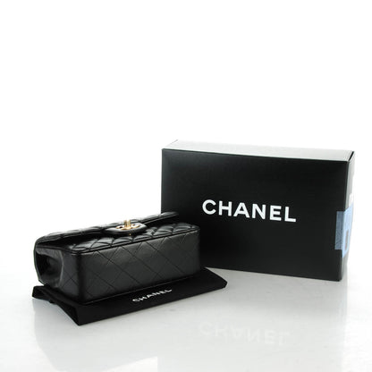 Chanel Lambskin Quilted Mini Rectangular Flap Black 4 of 8
