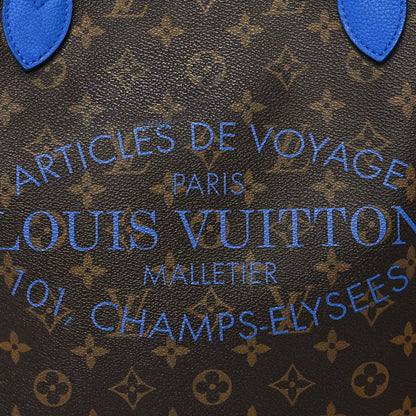 Louis Vuitton Monogram Articles de Voyage Ikat Neverfull MM Grand Blue 7 of 15