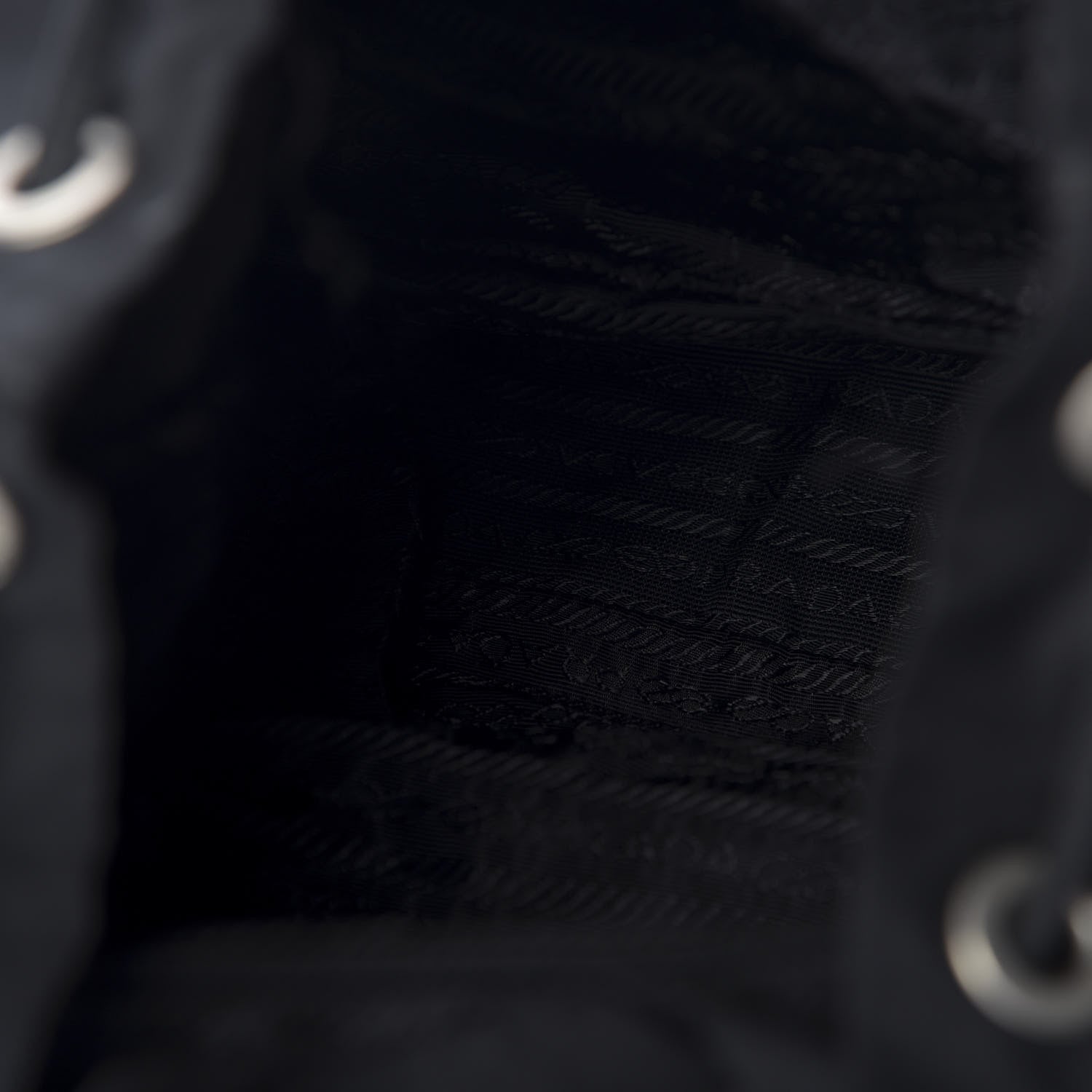 Prada Nylon Vela Medium Cinch Backpack Black 4 of 10