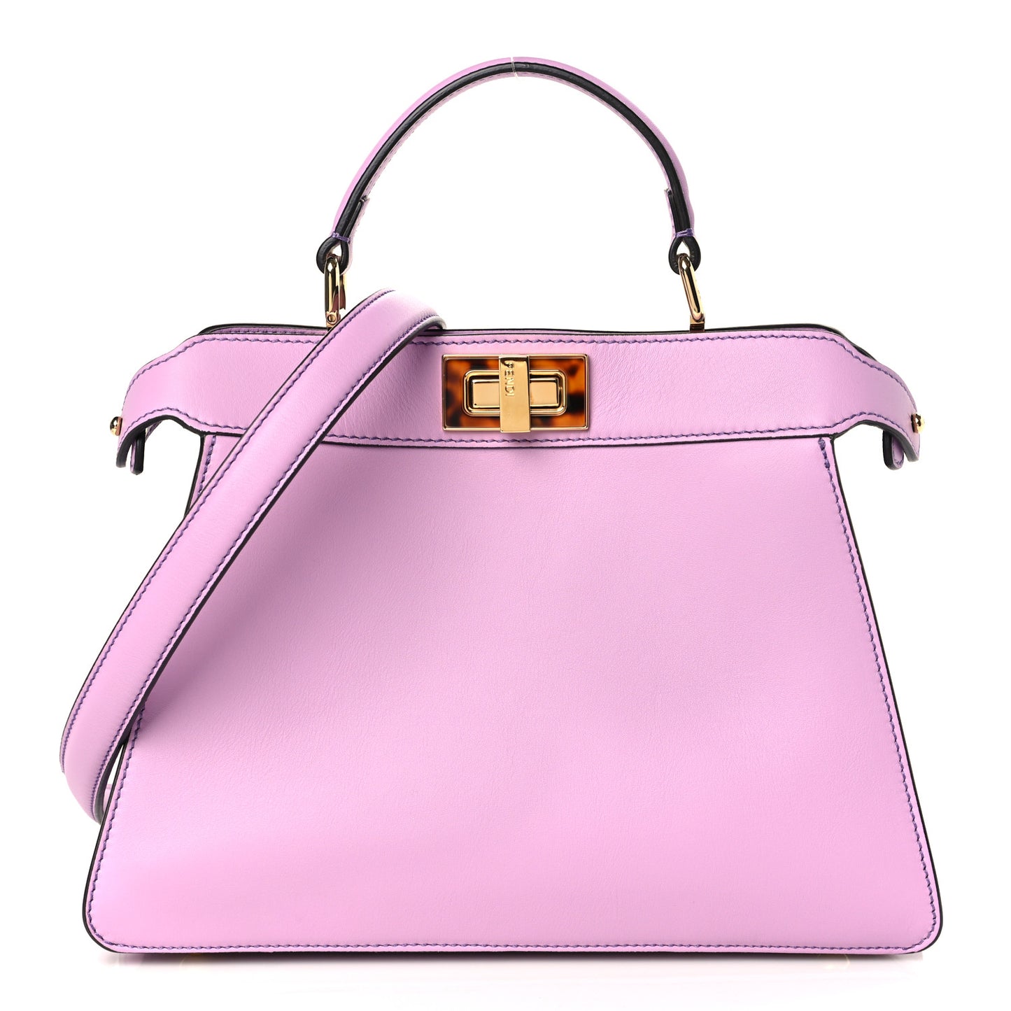 Vitello Seta Shiny Nappa Plexiglass Small Peekaboo I SEE U Satchel Violetta