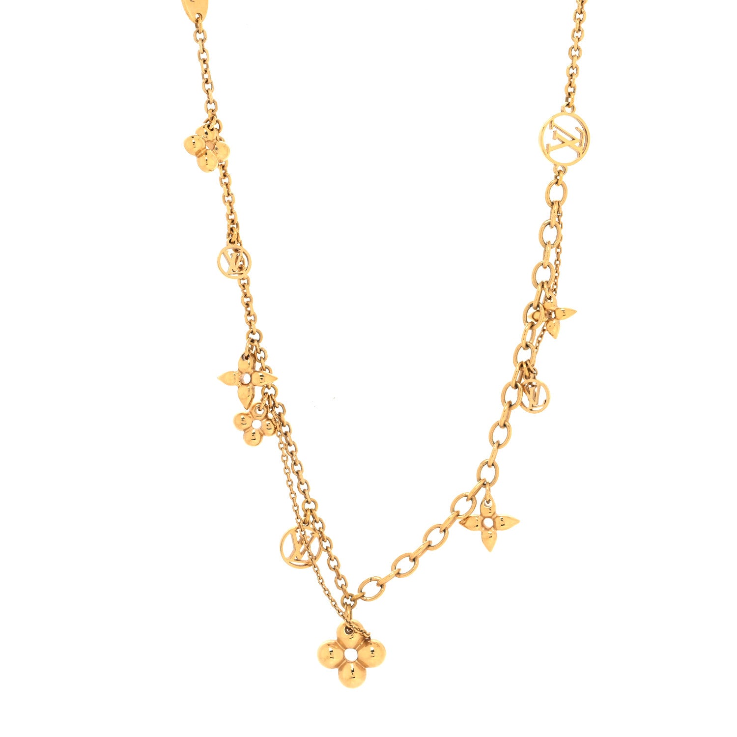 Louis Vuitton Metal Blooming Supple Necklace Gold 1 of 6