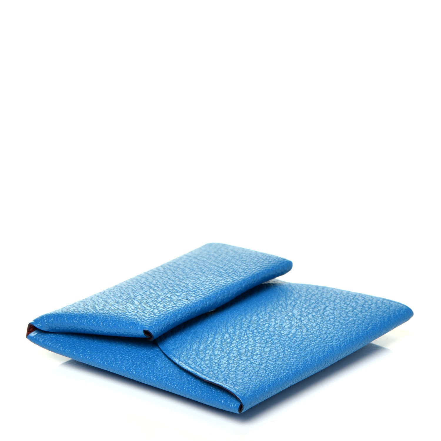 Hermes Chevre Mysore Bastia Verso Coin Purse Bleu Frida Cuivre 4 of 7