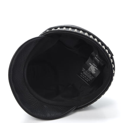 Gucci Calfskin Studded Cellarius Hat L Black 6 of 8