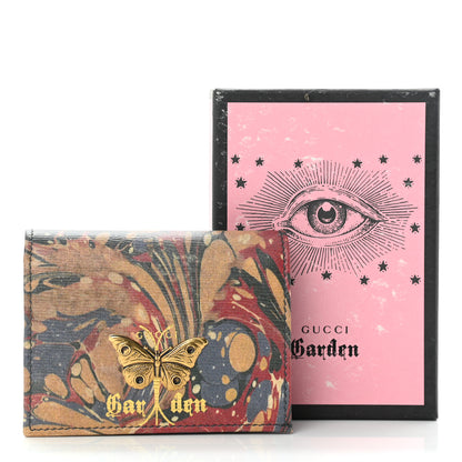 Gucci Shangai Calfskin Butterfly Garden Card Case Multicolor 12 of 12