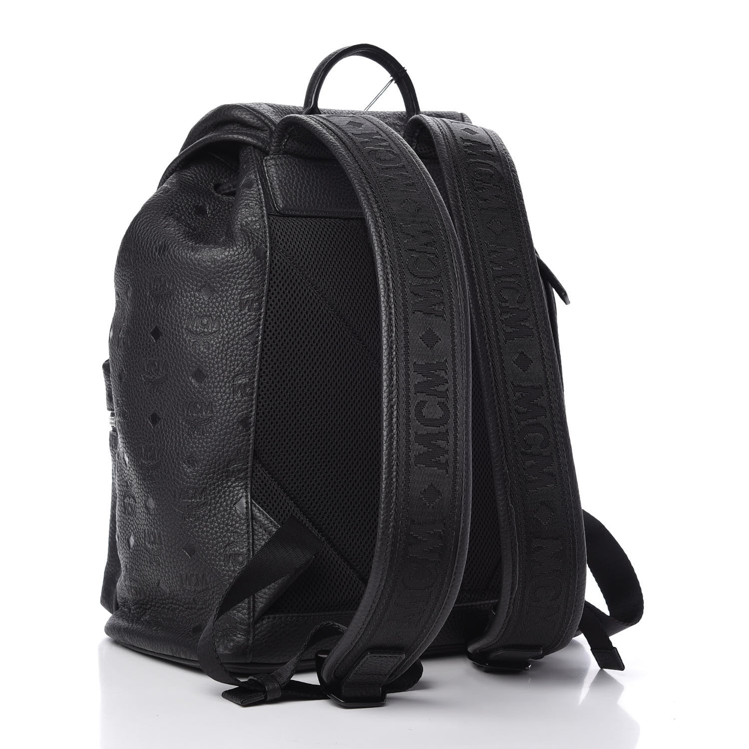 MCM Calfskin Ottomar Small Tivitat Two-Pocket Backpack Black 3 of 9