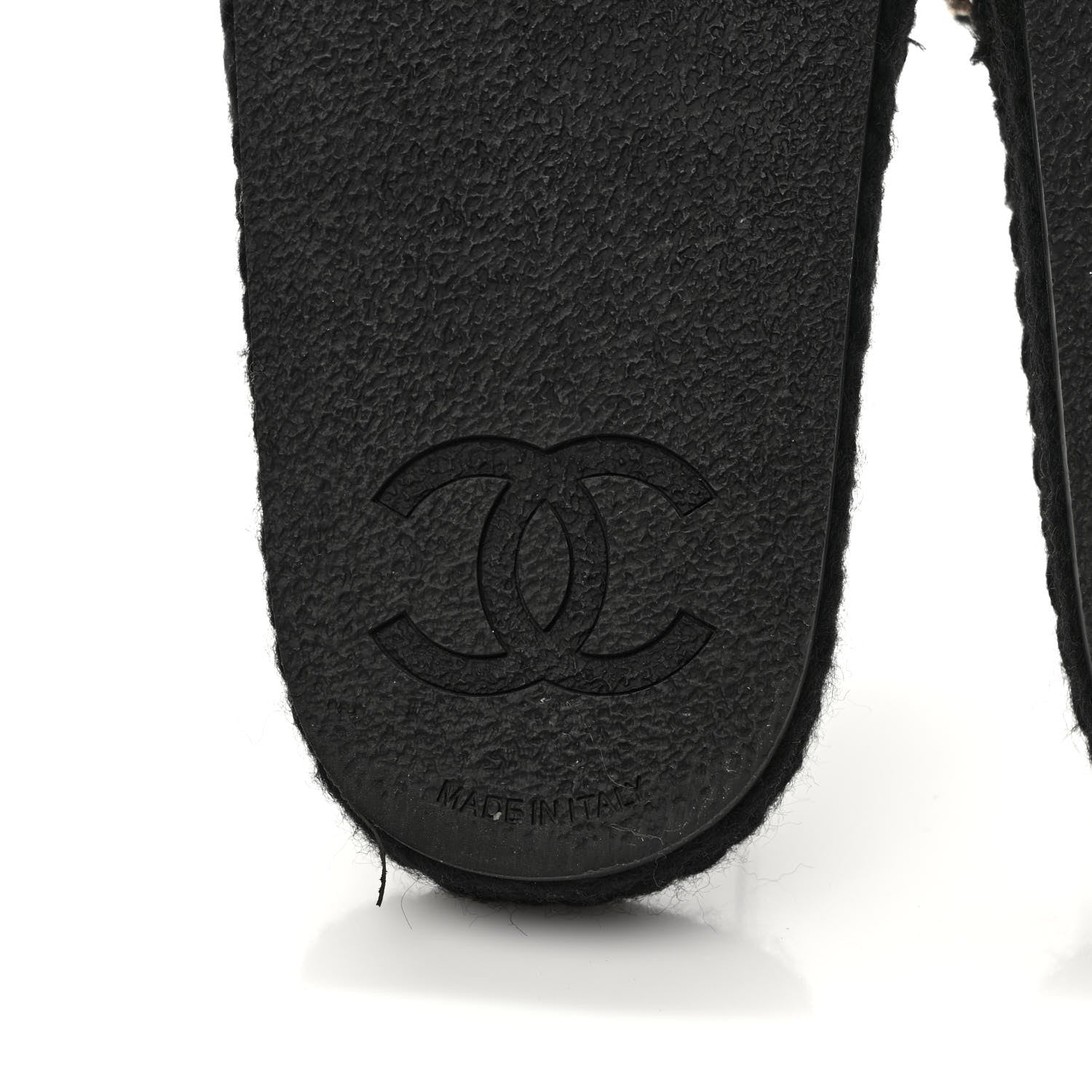 Chanel Braided Knit CC Mules 37 Black Gold 6 of 8