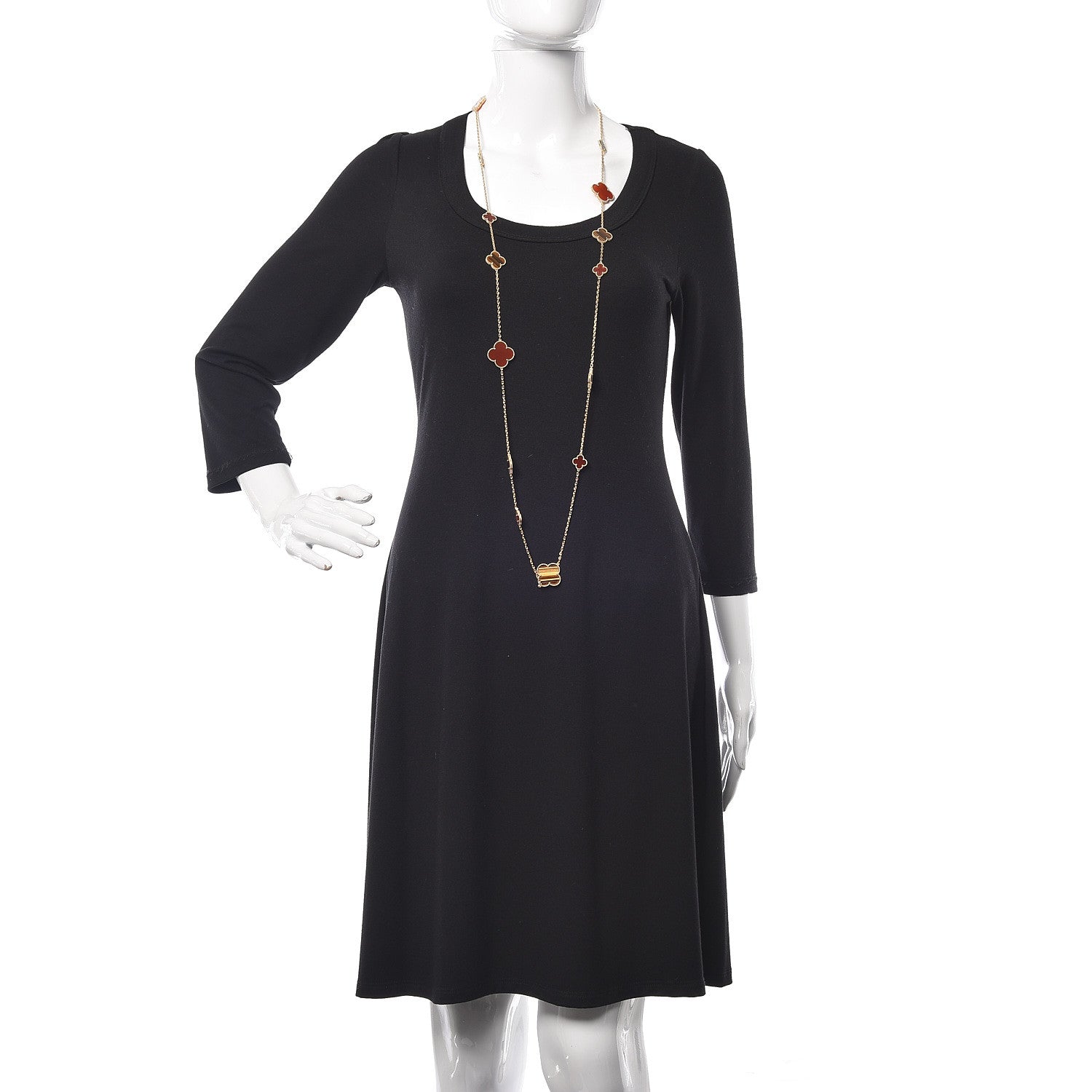 Van Cleef & Arpels 18K Gold Tiger Eye Carnelian 16 Motifs Magic Alhambra Necklace 2 of 6