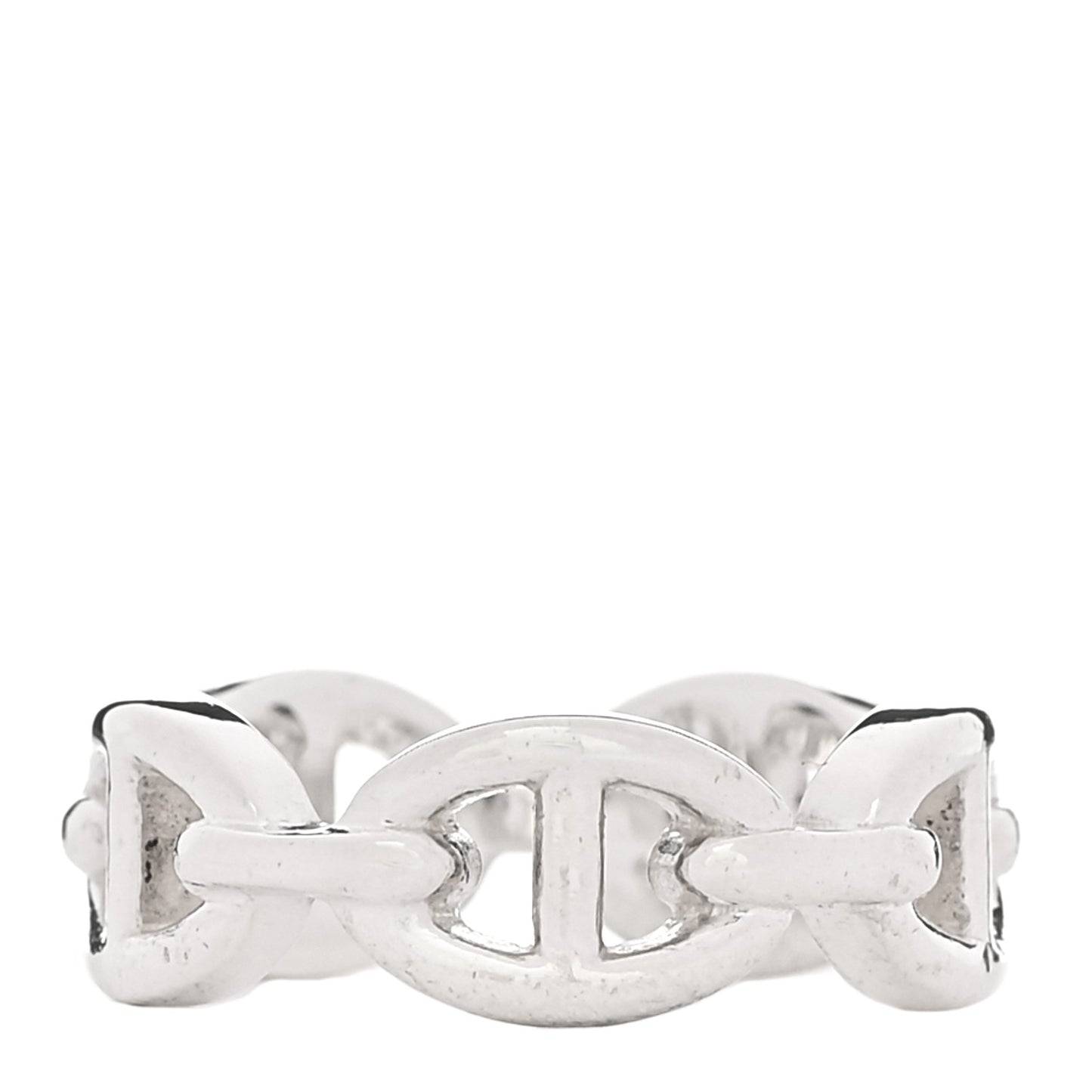 Sterling Silver PM Chaine d'Ancre Enchainee Band Ring 52 6