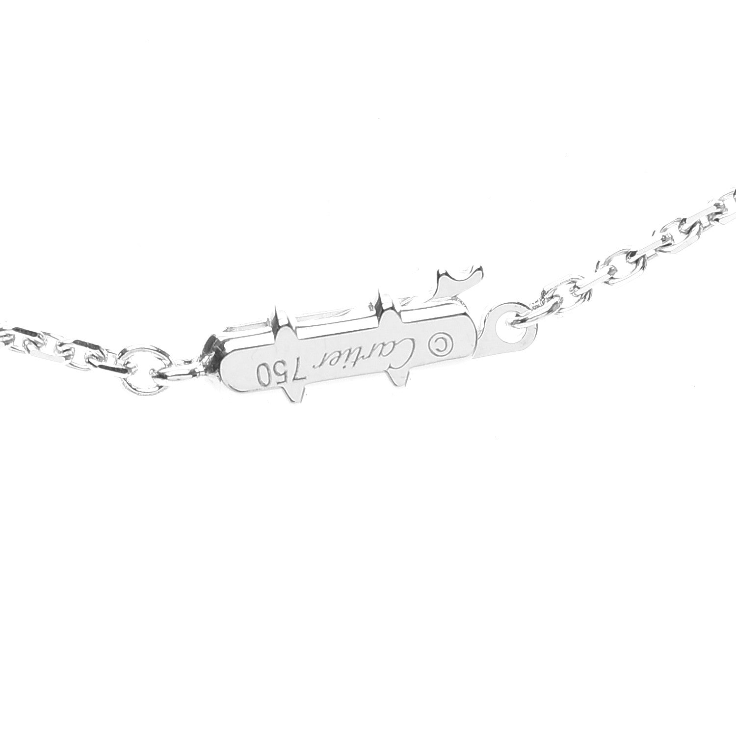Cartier 18K White Gold Diamond Small Hearts and Symbols Pendant Necklace 4 of 8