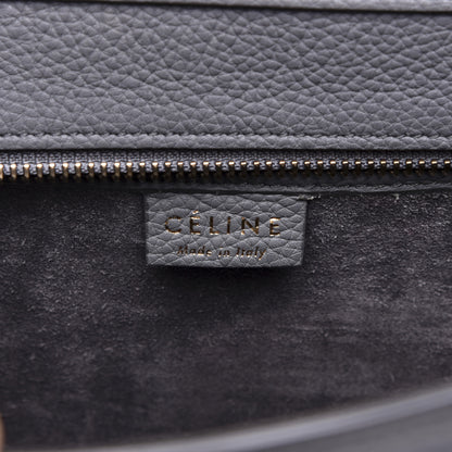 Celine Drummed Calfskin Nano Luggage Kohl 8 of 11