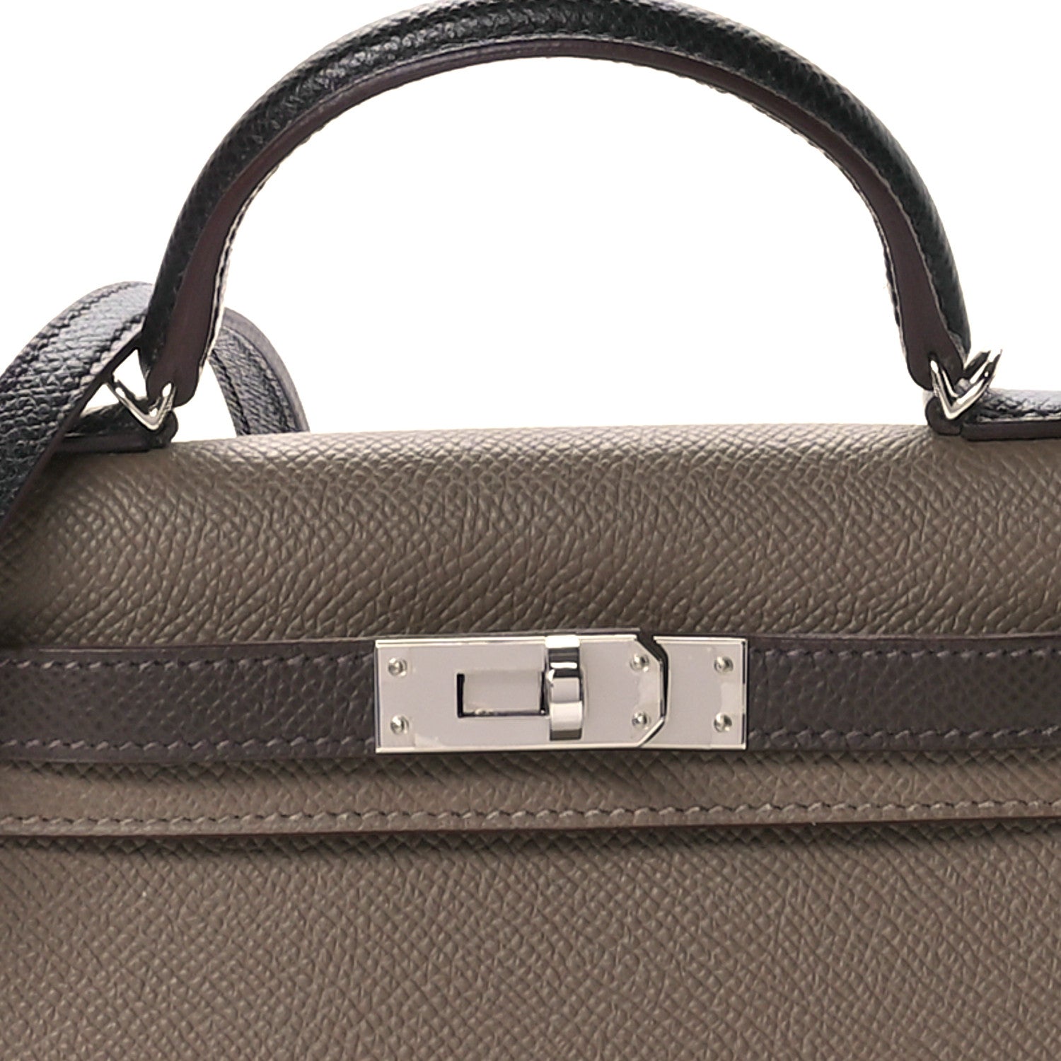 Hermes Epsom Mini Kelly Sellier 20 Etoupe Ecorce Black 8 of 11