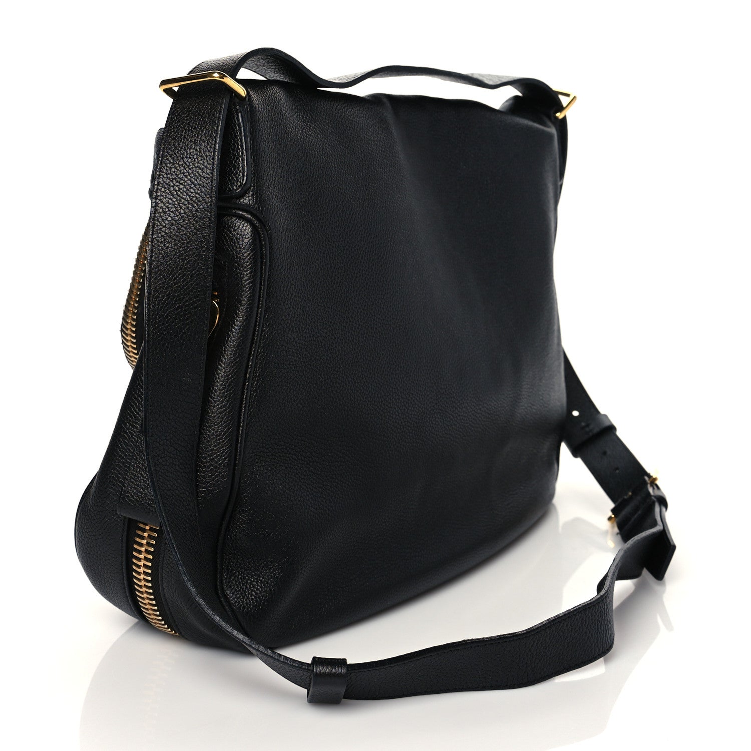 Tom Ford Grained Calfskin Large Jennifer Crossbody Bag Black 3 of 10