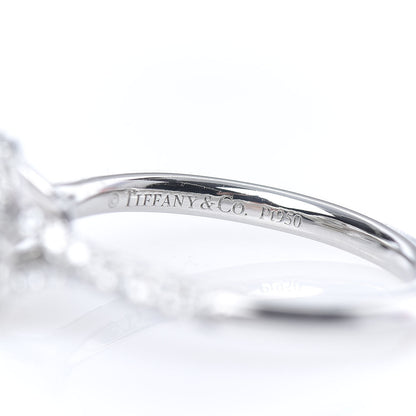 Tiffany Platinum Diamond .30ct Soleste Cushion Cut Double Halo Engagement Ring 51 5.75 6 of 6