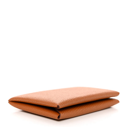 Hermes Epsom Calvi Card Case Gold 4 of 8
