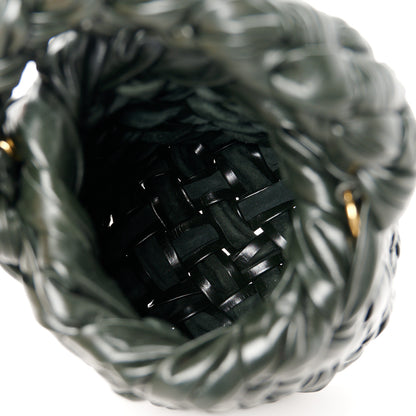 Bottega Veneta Calfskin Intrecciato Kalimero Bucket Bag Dark Green 6 of 11