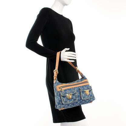 Louis Vuitton Monogram Denim Baggy PM Blue 2 of 7