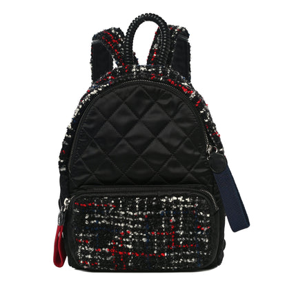 Chanel Tweed Nylon Quilted Small Astronaut Essentials Backpack Black Multicolor 1 of 9