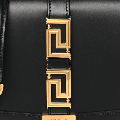 Versace Calfskin Medium Greca Goddess Shoulder Bag Black 7 of 9