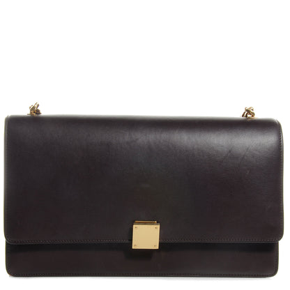 Celine Smooth Calfskin Medium Case Chain Flap Burgundy 1 of 8