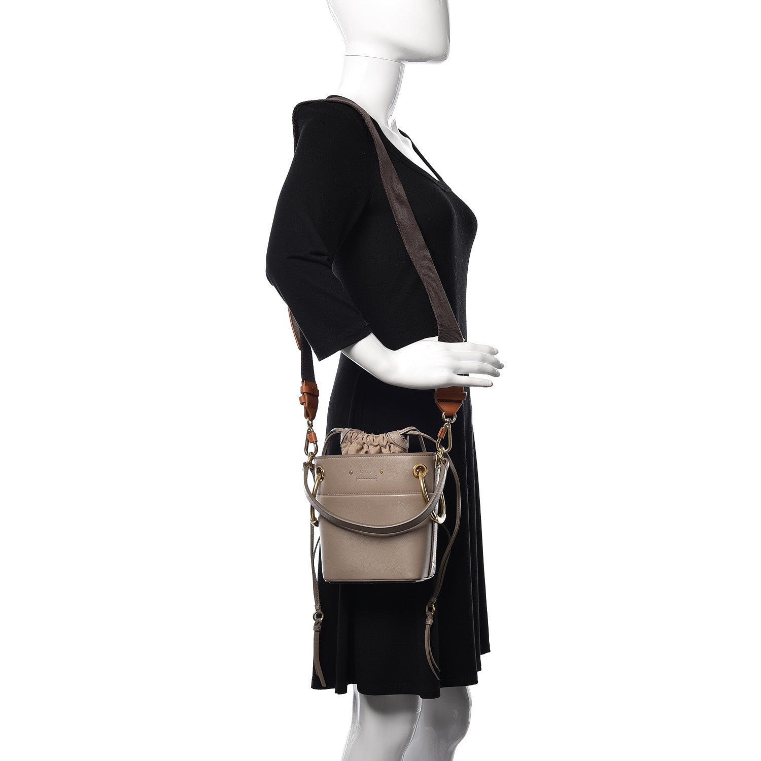 Chloe Smooth Calfskin Small Roy Bucket Bag Motty Grey 2 of 13