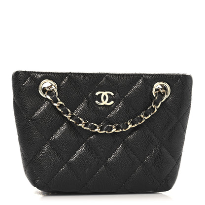 Chanel Caviar Quilted Classic Clutch Tote With Chain Black 1 of 10