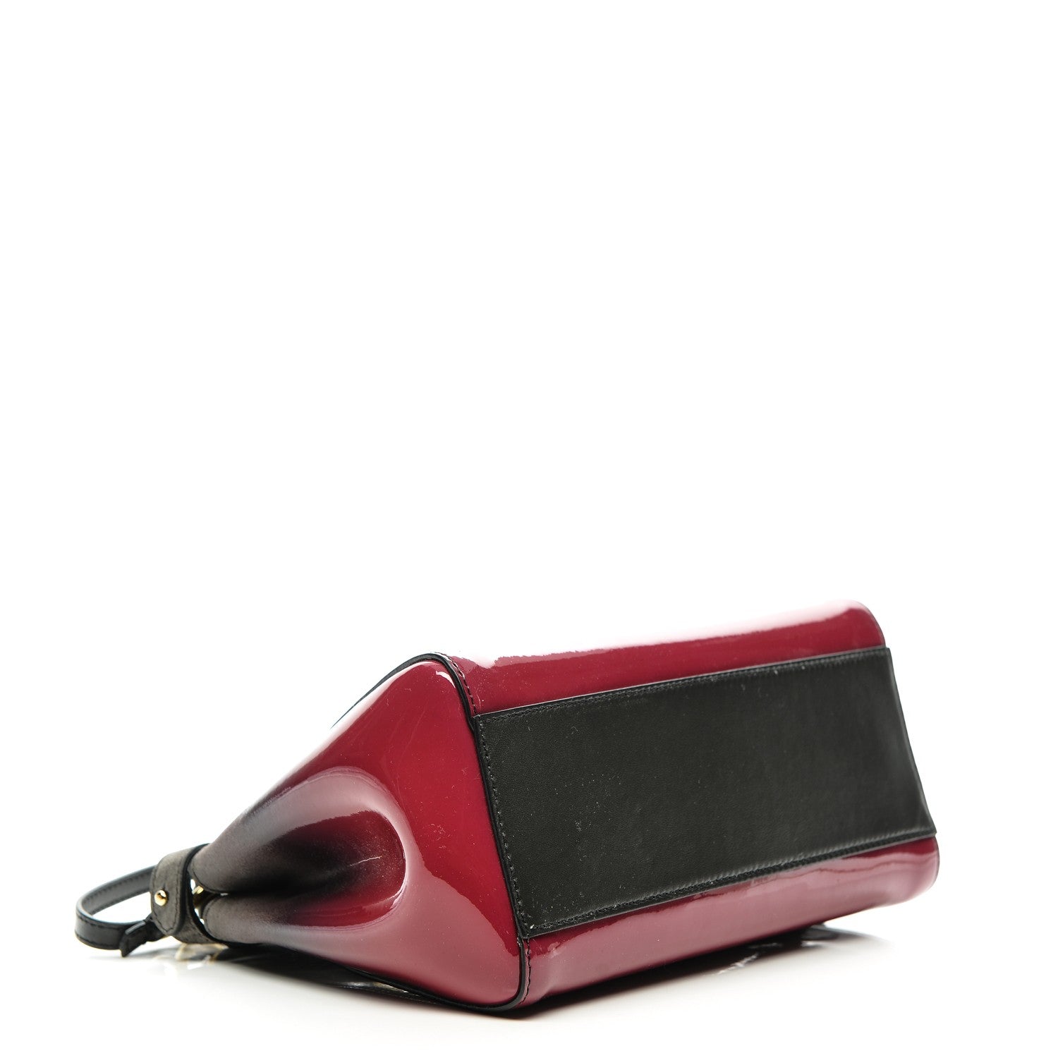 Fendi Suede Patent Calfskin Ombre Mini Peekaboo Iconic Satchel Magenta 4 of 6