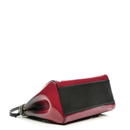 Fendi Suede Patent Calfskin Ombre Mini Peekaboo Iconic Satchel Magenta 4 of 6