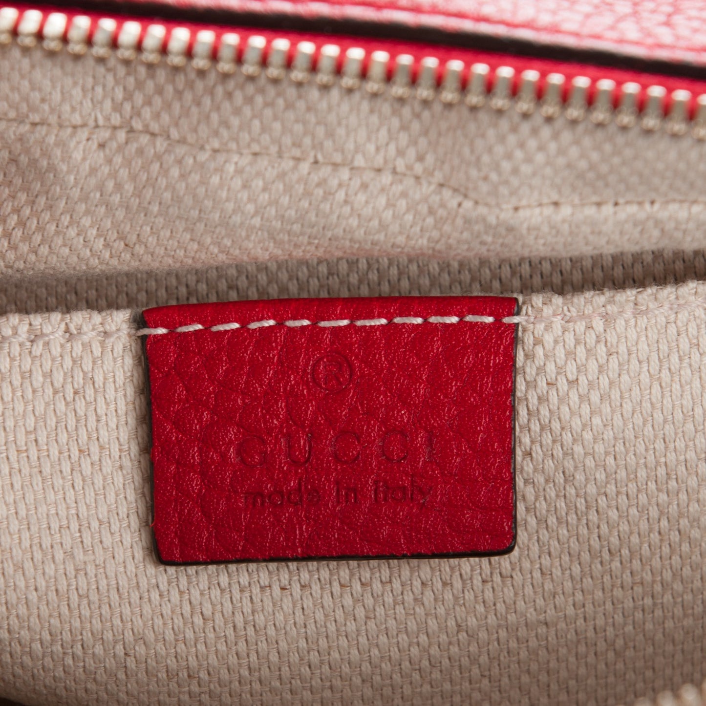 Pebbled Calfskin Small Soho Disco Bag Tabasco Red