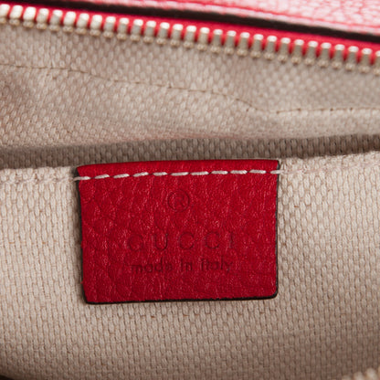 Gucci Pebbled Calfskin Small Soho Disco Bag Tabasco Red 6 of 7