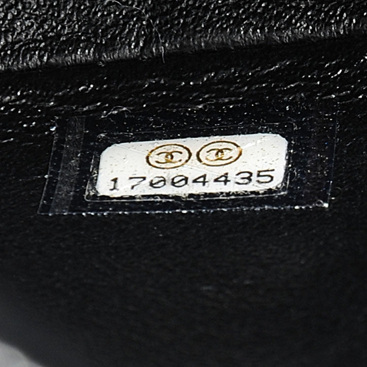 Caviar Quilted Clutch with Chain Black