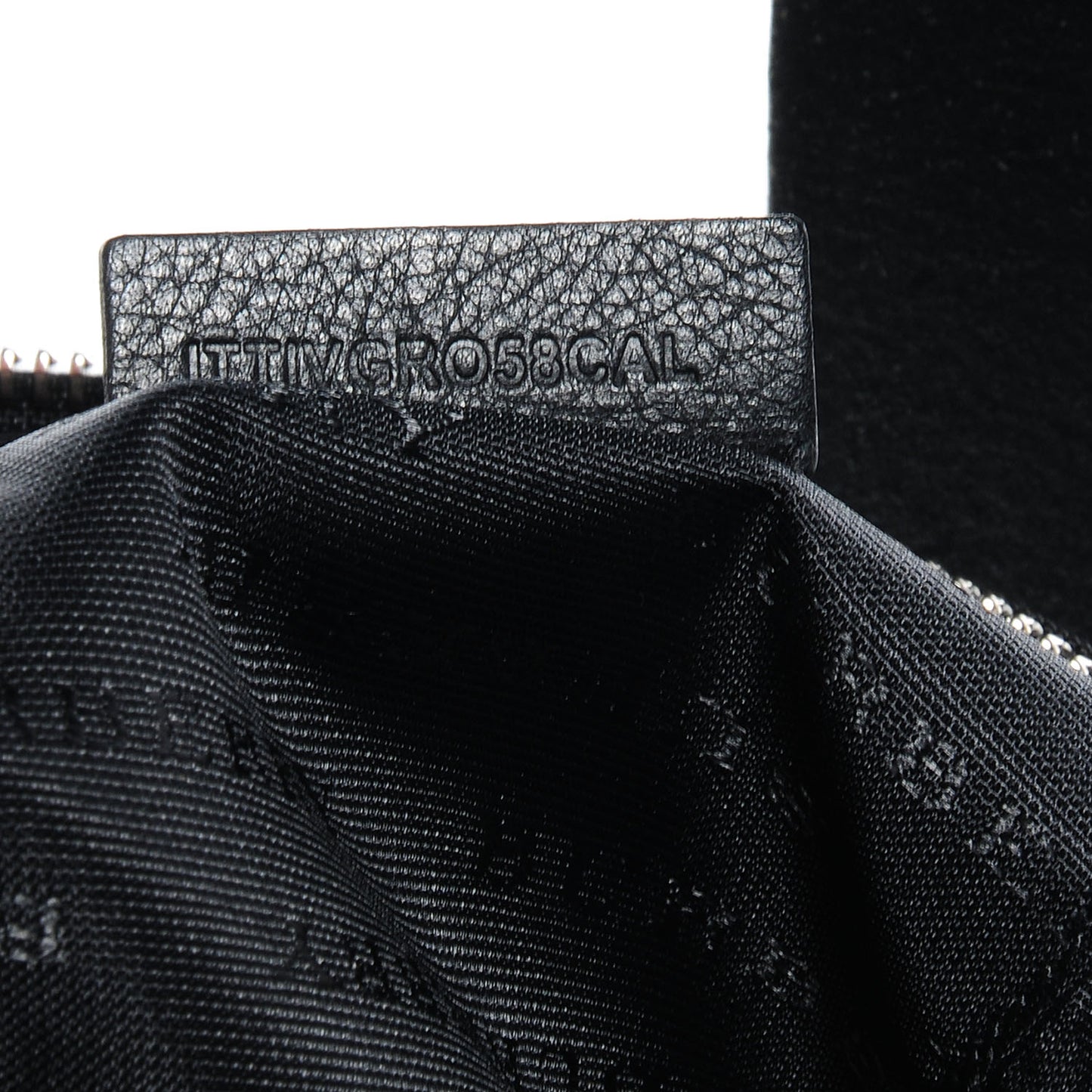 Leather Check Embossed Tote Bag Black