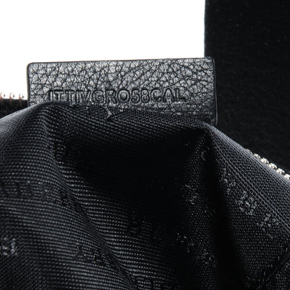 Burberry Leather Check Embossed Tote Bag Black 9 of 9