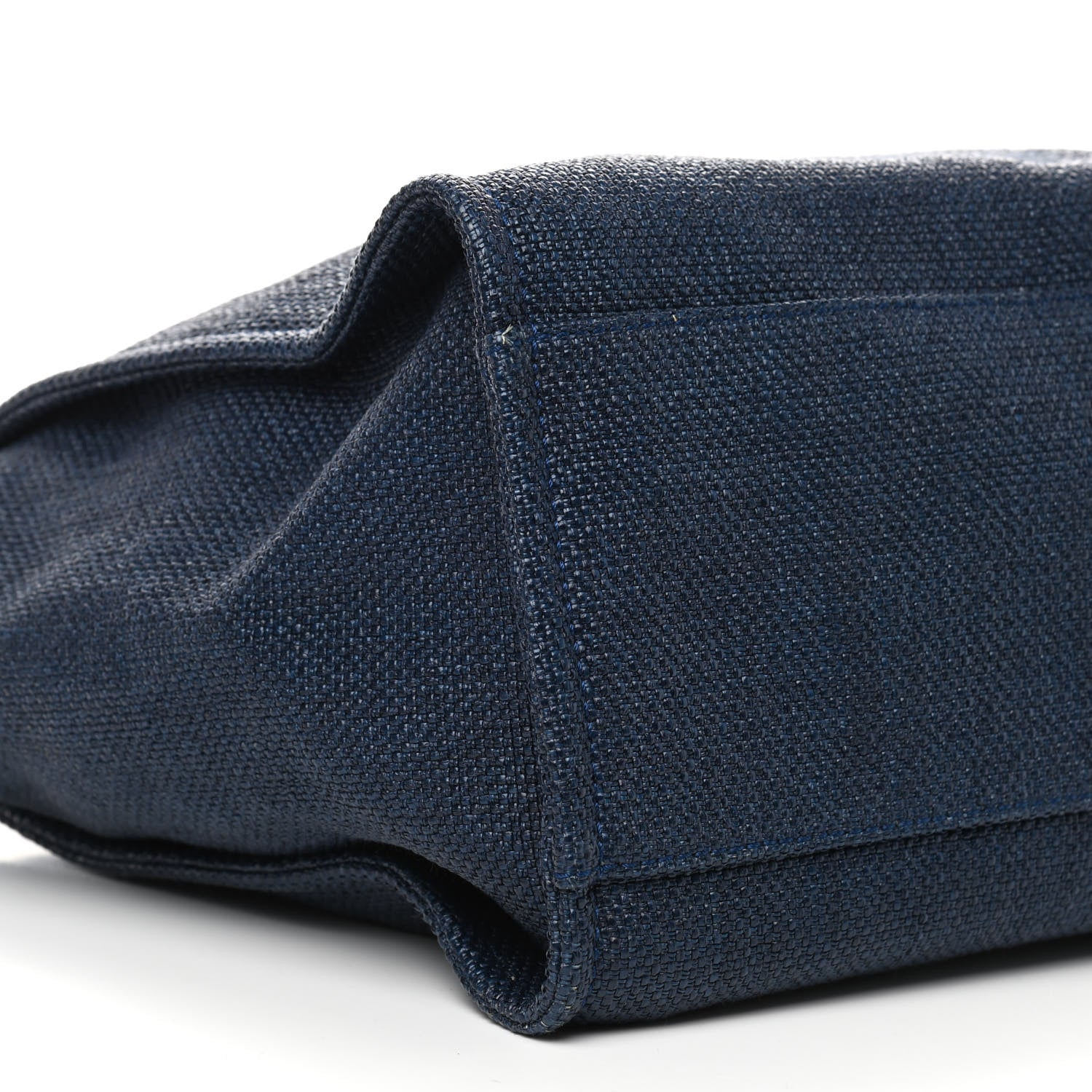 Chanel Woven Straw Raffia Large Deauville Tote Dark Blue 7 of 8