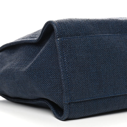Chanel Woven Straw Raffia Large Deauville Tote Dark Blue 7 of 8