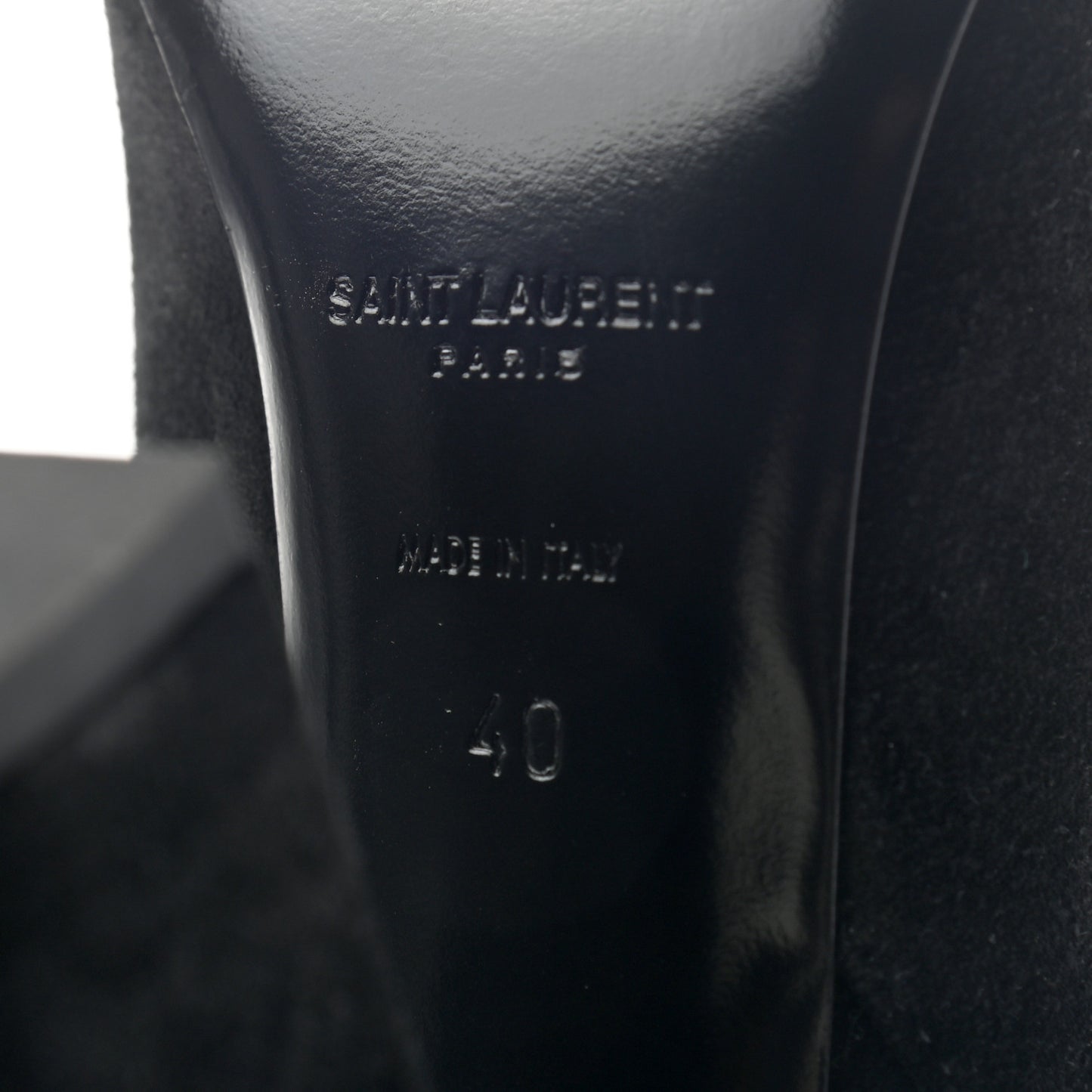 Suede Knee High Boots 40 Black