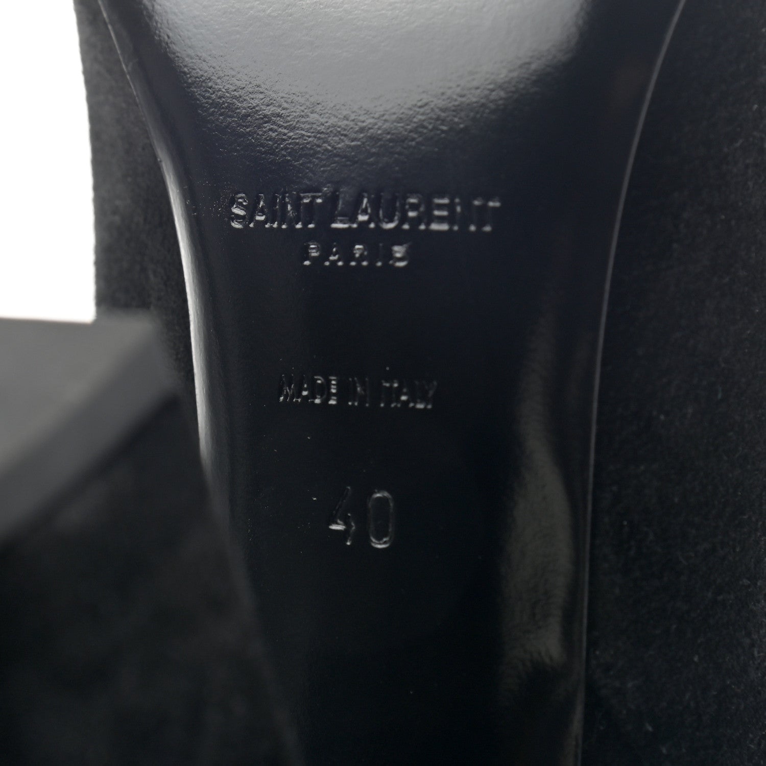 Saint Laurent Suede Knee High Boots 40 Black 8 of 8