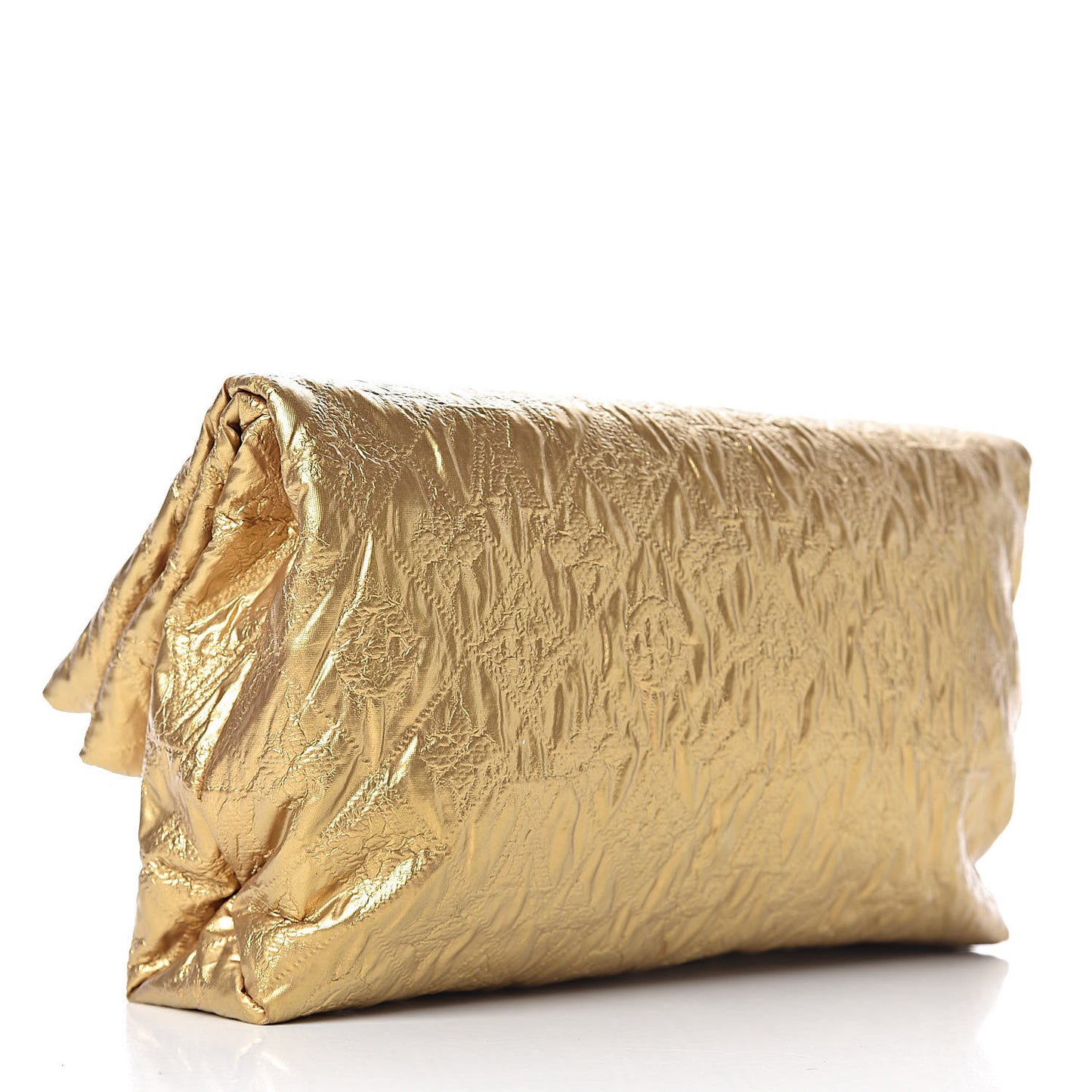 Jacquard Quilted Monogram Limelight Clutch PM Gold