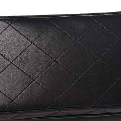 Chanel Lambskin Quilted XL Jumbo Single Flap Black 13 of 15