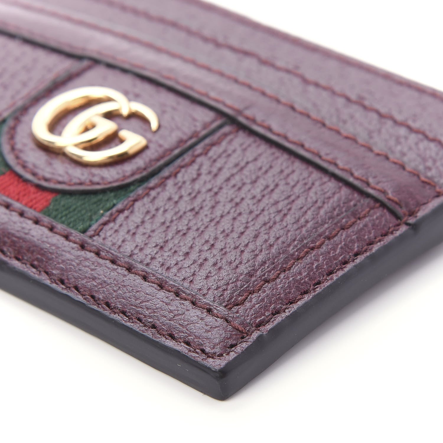 Gucci Calfskin Web GG Ophidia Card Holder Vintage Bordeaux 7 of 10