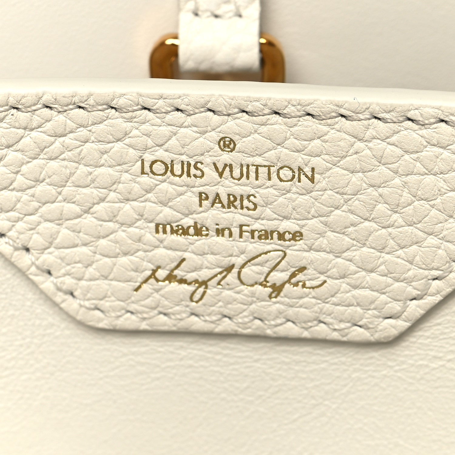 Louis Vuitton Taurillon Artycapucines Henry Taylor MM Snow 7 of 11