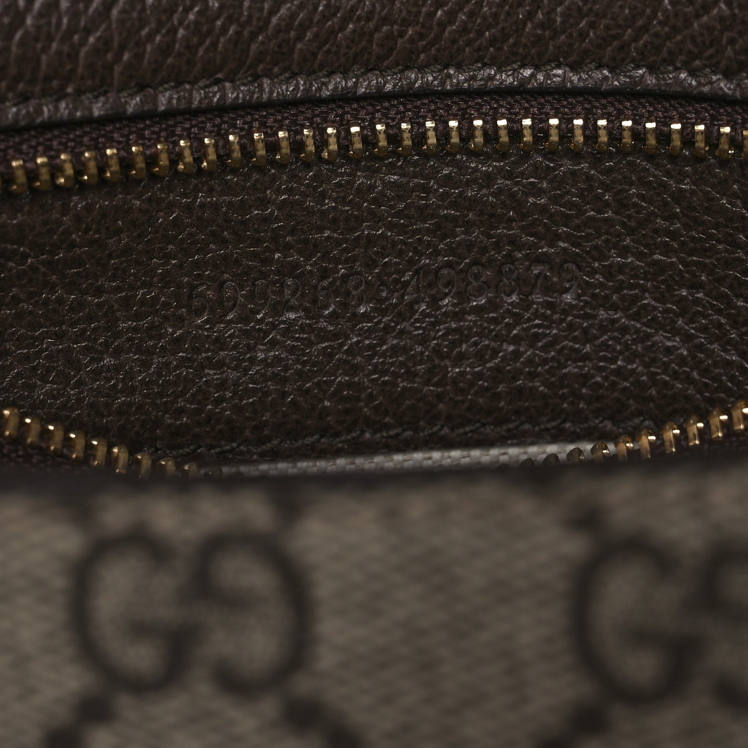 Gucci GG Supreme Monogram Textured Dollar Calfskin Blondie Chain Shoulder Flap Bag Beige Ebony New Acero 6 of 13