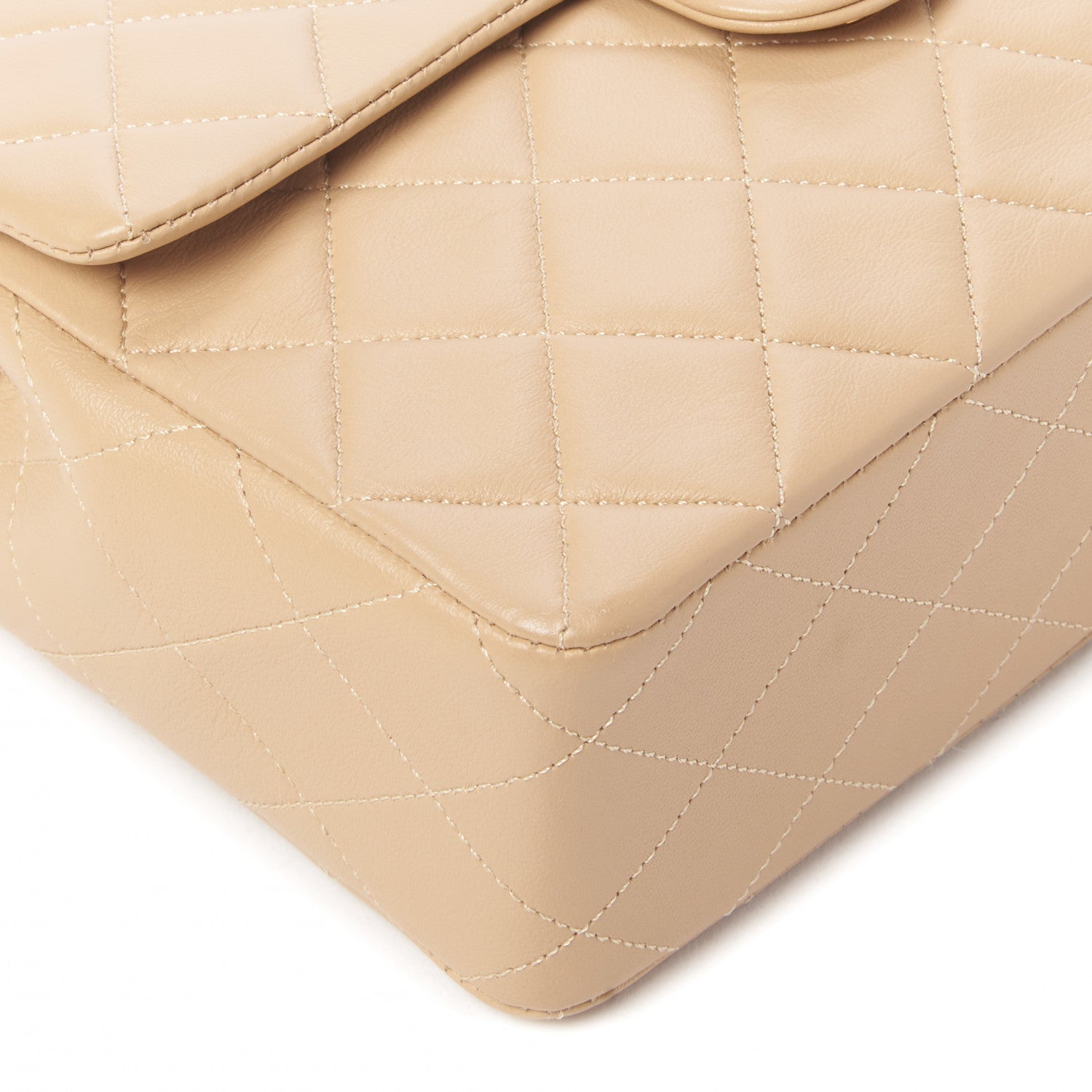 Chanel Lambskin Quilted Small Single Flap Beige 5 of 9