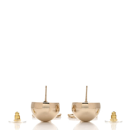 Chanel Metal CC Drop Earrings Gold 3 of 4