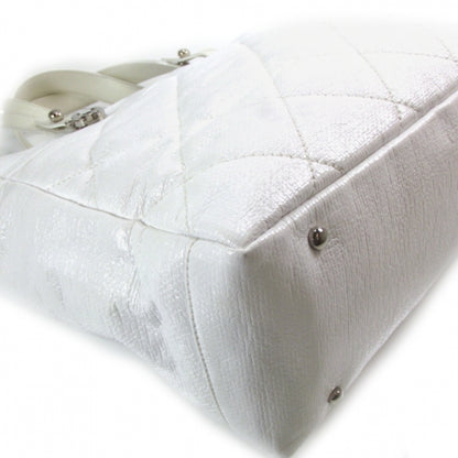 Chanel Paris Biarritz Large Quilted Tote White 5 of 11