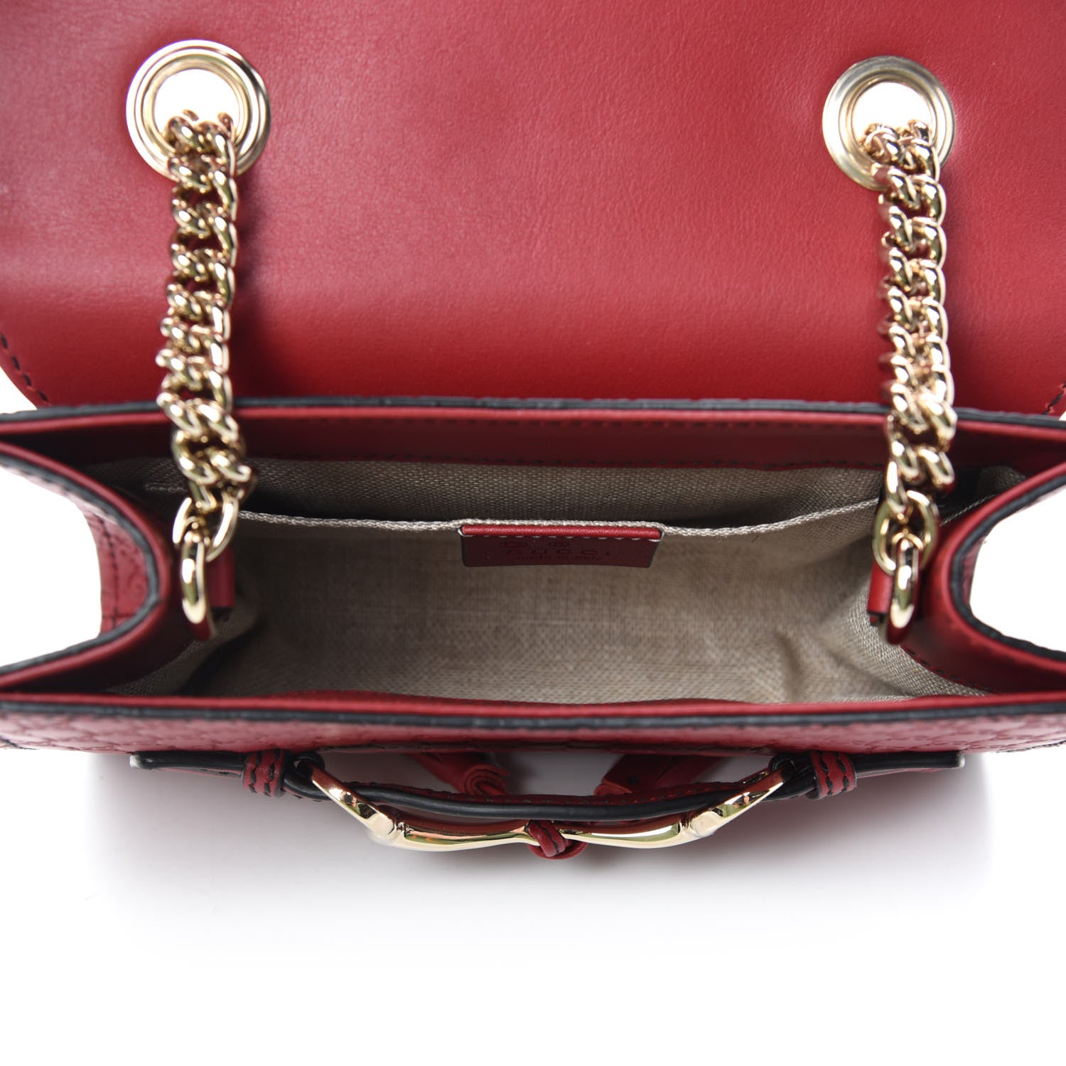 Gucci Soft Microguccissima Mini Emily Chain Shoulder Bag Rosso 5 of 14