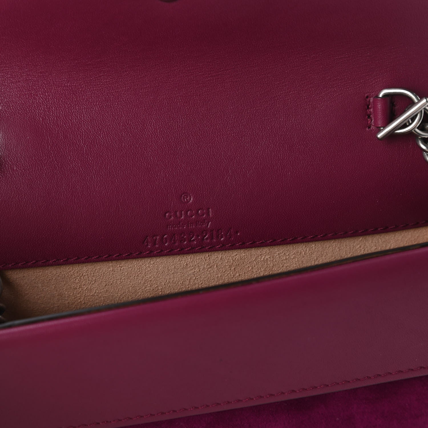 Gucci Velvet Super Mini Dionysus Shoulder Bag Fuchsia Violet Cyclamen 8 of 9